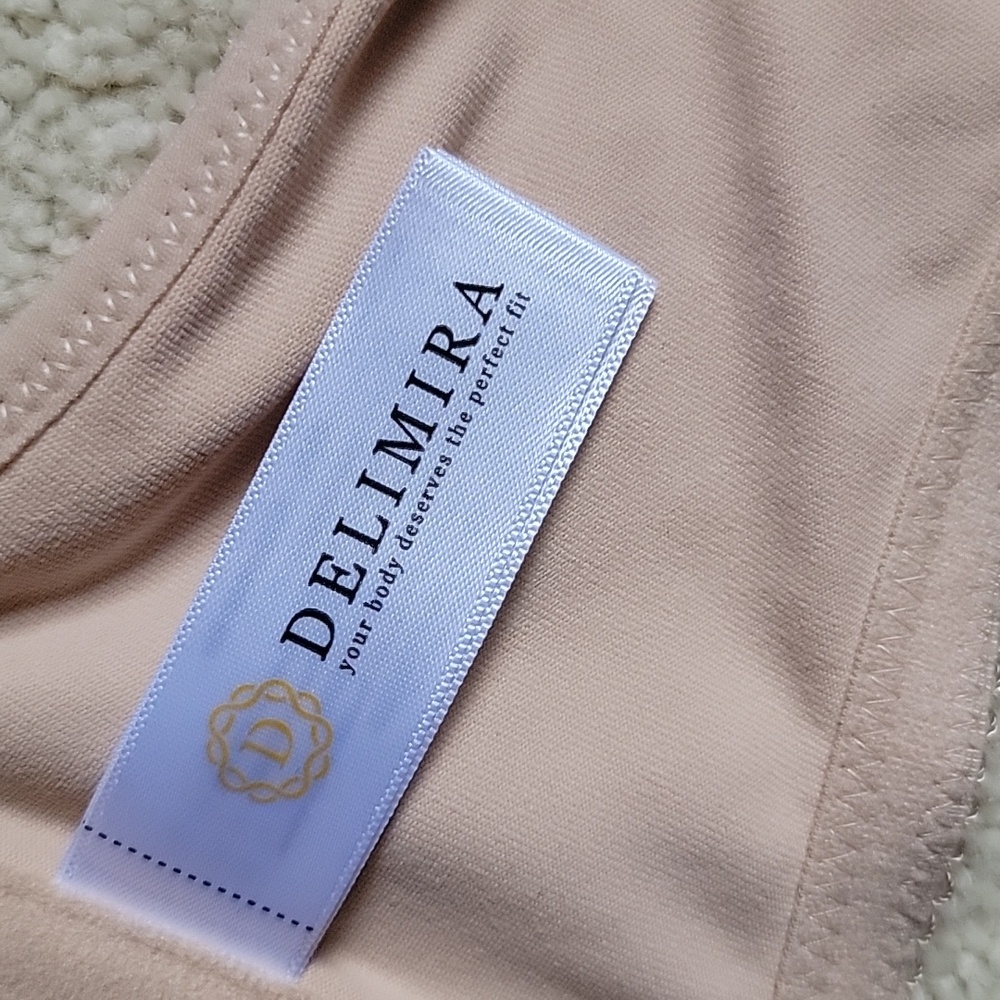 💗 DELMIRA Front Close Unlined Racerback UW Underwire Bra Beige 34E - Picture 7 of 8